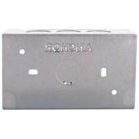 Anchor ANCHOR 21791 Metal GI Box Roma 4 Module, Silver, Standard - 4 M, Silver, NA